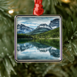 Gebirge Kanadische Rockies, Alberta Kanada Ornament Aus Metall