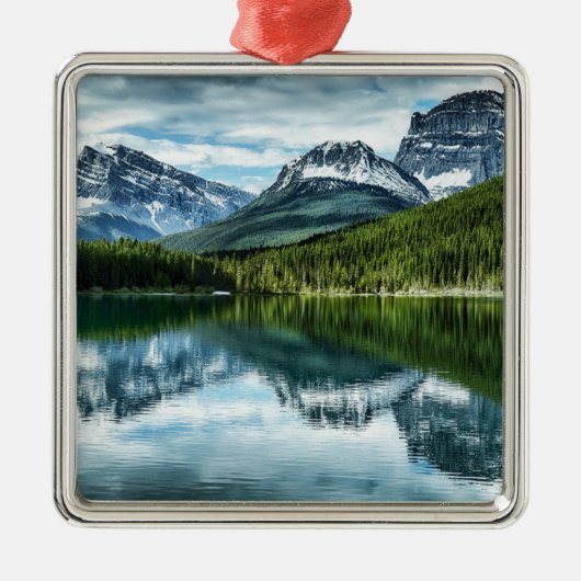 Gebirge | Kanadische Rockies, Alberta Kanada Ornament Aus Metall (Vorne)