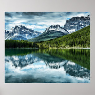 Gebirge   Kanadische Rockies, Alberta Kanada Poster