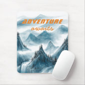 Gebirge Künstlerische Malerei Inspirierend Zitat B Mousepad (Mit Mouse)