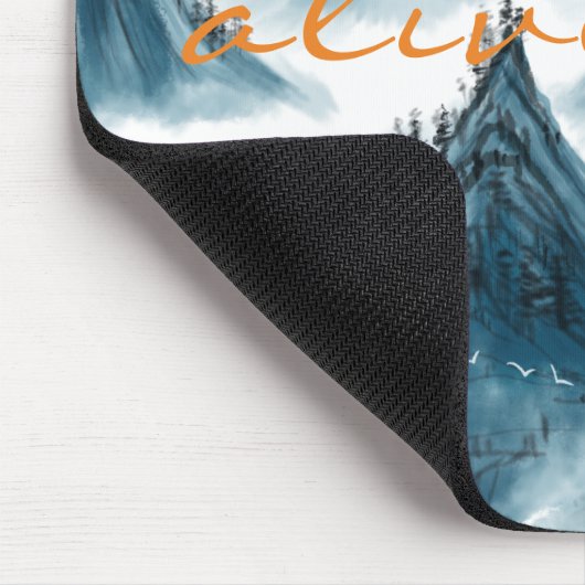 Gebirge Künstlerische Malerei Inspirierend Zitat B Mousepad (Ecke)