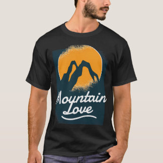 Gebirge Liebe Baseballschlamm T-Shirt