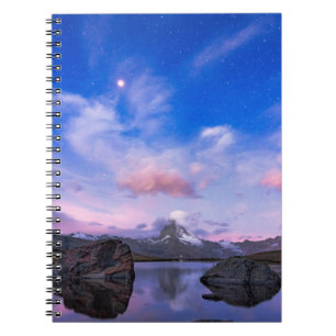 Gebirge   Matterhorn & Lake Stellisee Notizblock
