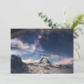 Gebirge | Matterhorn Zermatt Schweiz Dankeskarte (Stehend Vorderseite)