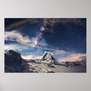 Gebirge   Matterhorn Zermatt Schweiz Poster