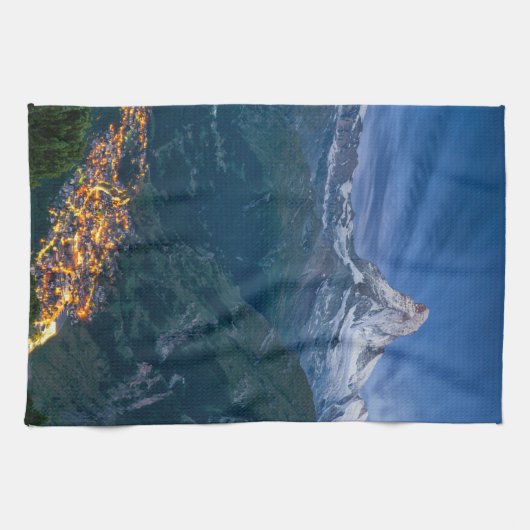 Gebirge | Matterhorn, Zermatt, Schweizer Alpen Geschirrtuch (Horizontal)