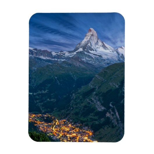 Gebirge | Matterhorn, Zermatt, Schweizer Alpen Magnet (Vertikal)