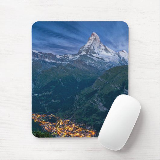 Gebirge | Matterhorn, Zermatt, Schweizer Alpen Mousepad (Mit Mouse)