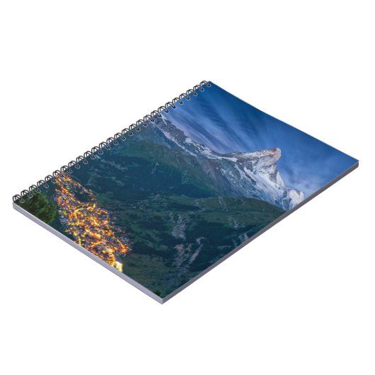 Gebirge | Matterhorn, Zermatt, Schweizer Alpen Notizblock (Linke Seite)