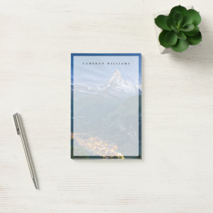 Gebirge Matterhorn, Zermatt, Schweizer Alpen Post-it Klebezettel