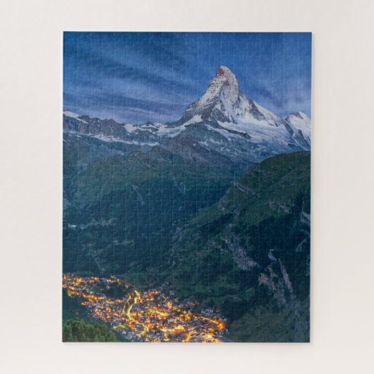 Gebirge | Matterhorn, Zermatt, Schweizer Alpen Puzzle (Vertikal)