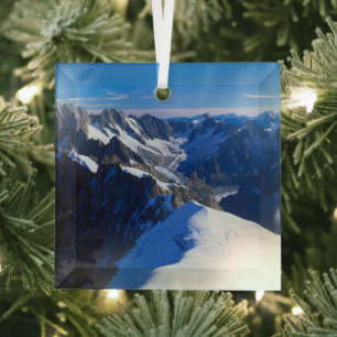Gebirge   Mont Blanc, Europäische Alpen Ornament Aus Glas