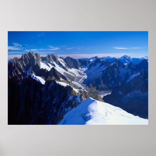 Gebirge | Mont Blanc, Europäische Alpen Poster (Vorne)