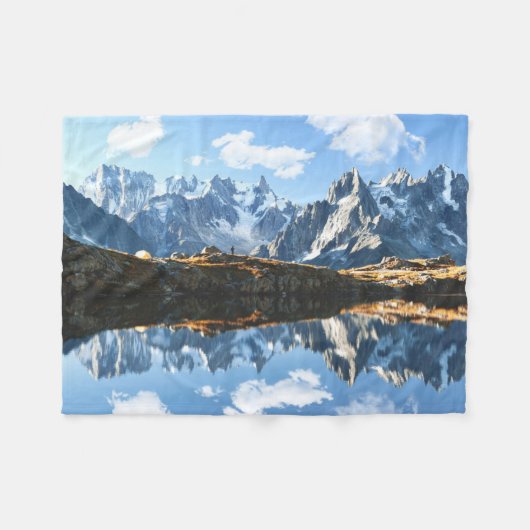 Gebirge | Mont Blanc Massif, Frankreich Fleecedecke (Vorderseite (Horizontal))