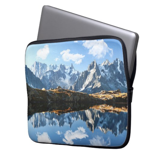 Gebirge | Mont Blanc Massif, Frankreich Laptopschutzhülle (Vorderseite Links)