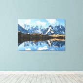 Gebirge | Mont Blanc Massif, Frankreich Leinwanddruck (Insitu (Holzboden))
