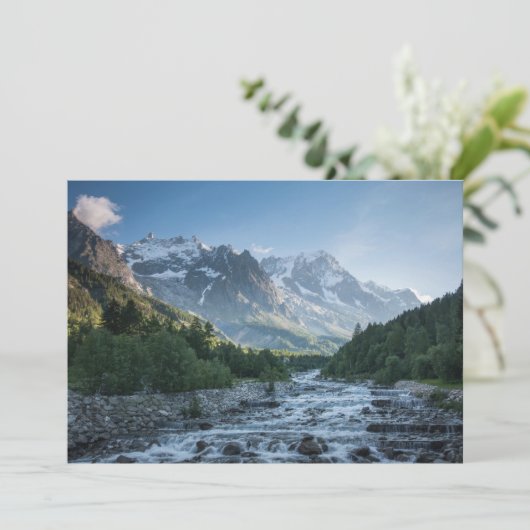 Gebirge | Mont Blanc Massif, Italien Dankeskarte (Stehend Vorderseite)