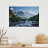 Gebirge | Mont Blanc Massif, Italien Poster (Küche)