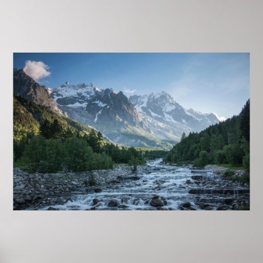Gebirge | Mont Blanc Massif, Italien Poster (Vorne)