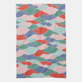 Gebirge, Mosaik, Collage, handgezeichnet, Schale Geschirrtuch (Vertikal)