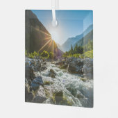 Gebirge | Nationalpark Hohe Tauern, Österreich Ornament Aus Glas (Vorderseite links)