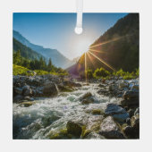 Gebirge | Nationalpark Hohe Tauern, Österreich Ornament Aus Glas (Rückseite)