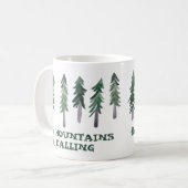 Gebirge nennen Aquarellbäume CUSTOMIZE Kaffeetasse (Vorderseite Links)