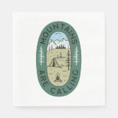 Gebirge nennen das Abenteuer Outdoor-Wandern Serviette (Vorderseite)