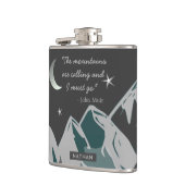 Gebirge nennen Nachtlandschaft maßgeschneidert Flachmann (Links)