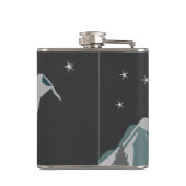 Gebirge nennen Nachtlandschaft maßgeschneidert Flachmann (Rückseite)