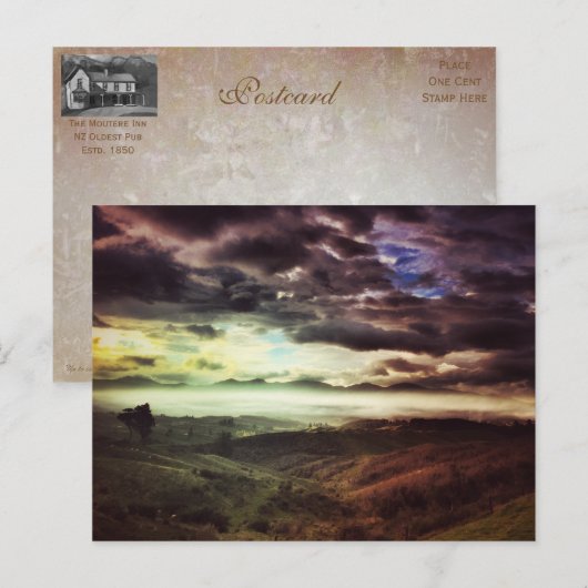 Gebirge Postkarte (Vorne/Hinten)