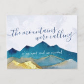 Gebirge riefen Foto Hochzeitsankündigung an Ankündigungspostkarte (Vorderseite)
