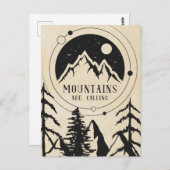 Gebirge rufen postkarte (Vorne/Hinten)