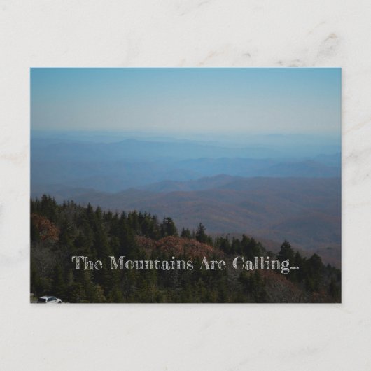 Gebirge rufen postkarte (Vorderseite)