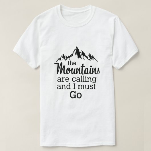 Gebirge rufen Shirt (Design vorne)