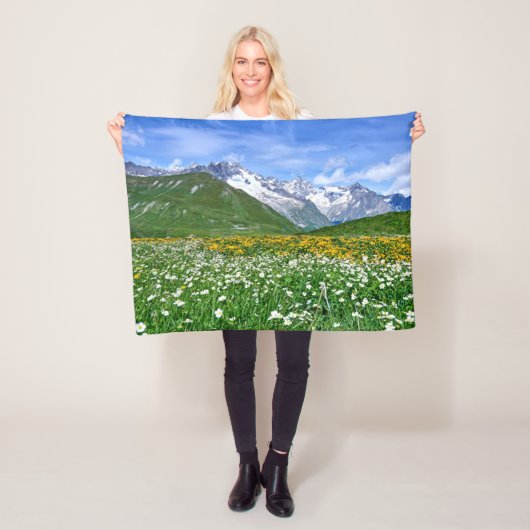 Gebirge | Schweizer Alpenfrühling Fleecedecke (Beispiel)