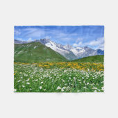 Gebirge | Schweizer Alpenfrühling Fleecedecke (Vorderseite (Horizontal))