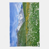 Gebirge | Schweizer Alpenfrühling Geschirrtuch (Vertikal)