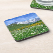 Gebirge | Schweizer Alpenfrühling Getränkeuntersetzer (Linke Seite)