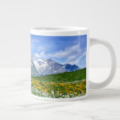 Gebirge | Schweizer Alpenfrühling Jumbo-Tasse (Rechts)