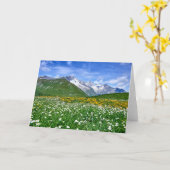 Gebirge | Schweizer Alpenfrühling Karte (Gelbe Blume)