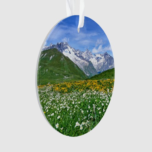 Gebirge | Schweizer Alpenfrühling Ornament (Vorderseite)