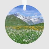 Gebirge | Schweizer Alpenfrühling Ornament (Rückseite)