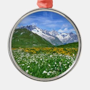 Gebirge   Schweizer Alpenfrühling Ornament Aus Metall