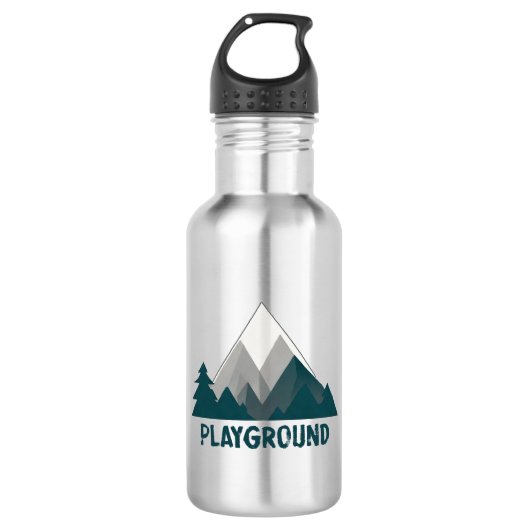 Gebirge sind mein Spielplatz Edelstahlflasche (Vorderseite)