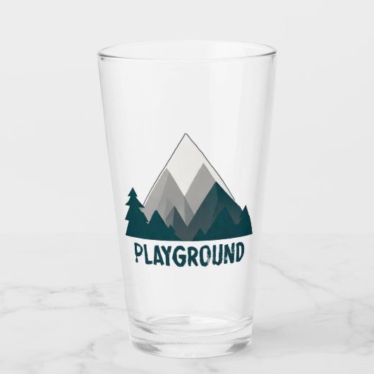Gebirge sind mein Spielplatz Glas (Vorderseite)