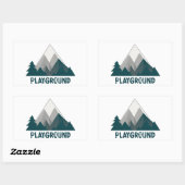 Gebirge sind mein Spielplatz Rechteckiger Aufkleber (Blatt)