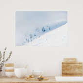 Gebirge: Sonne und Wolken, gefroren Poster (Küche)