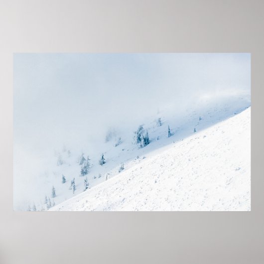 Gebirge: Sonne und Wolken, gefroren Poster (Vorne)