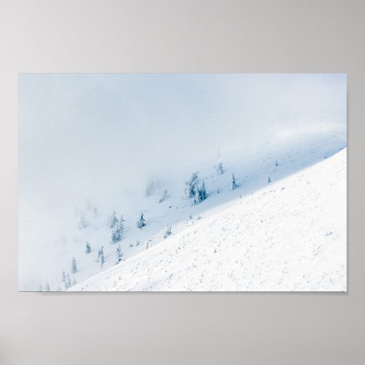 Gebirge: Sonne und Wolken, gefroren Poster (Vorne)